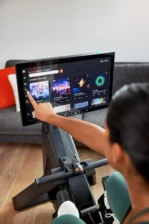 Aviron Strong Series Rower: 22″ HD Touchscreen, Dual Air & Magnetic Resistances up to 100 lbs. Game-Based Workouts, Streaming, Compact Designs - Image 4