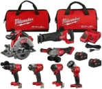 Milwaukee M18 FUEL 18V Lithium-Ion Brushless Cordless Combo Kit with Two 5.0 Ah Batteries, 1 Charger, 2 Tool Bags (7-Tool) - Image 2