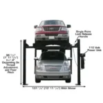 Atlas Pro9000 4 Post Lifts with RJ6 Rolling Jacks - Image 3