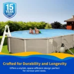Belize 12-ft x 24-ft Oval 52-in Deep 6-in Top Rail Metal Wall Swimming Pool Package - Image 3