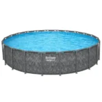Bestway APX 365 22’x52″ Round Above Ground Swimming Pool Set with Pump and Ladders - Image 2