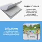 Bestway Steel Pro MAX 10 Foot x 30 Inch Round Metal Frame Above Ground Outdoor Backyard Swimming Pool Set with 330 GPH Filter Pumps - Image 4